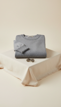 Cashmere Crewneck with Cufflink Pair